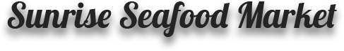 A black and green logo for seafood.